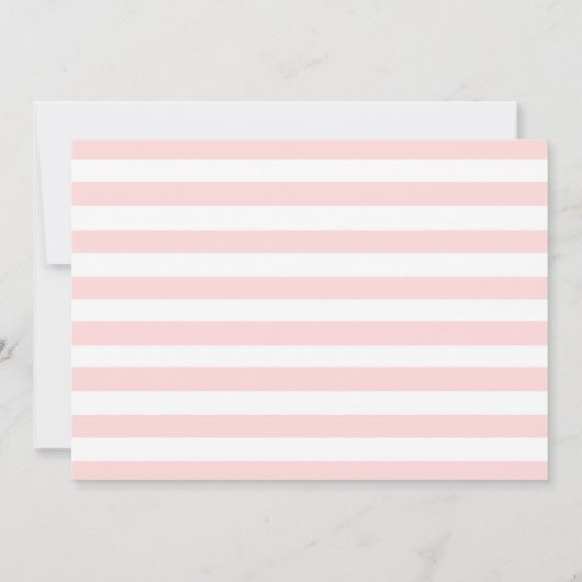 熱気球1st誕生日ピンクの金ゴールド写真 招待状 (裏面)