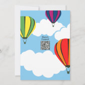 熱気球3rd誕生日パーティの招待状カード 招待状 (裏面)