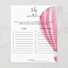 熱気球 – その曲の赤ちゃんシャワーのゲームの名前