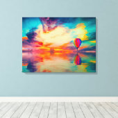 熱気球 キャンバスプリント (インサイチュ (ウッドフロア))