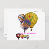 熱気球!!!コラージュ ポストカード (正面/裏面)