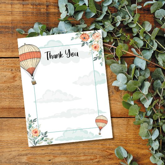 熱気球 サンキューカード