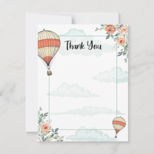 熱気球 サンキューカード (正面)