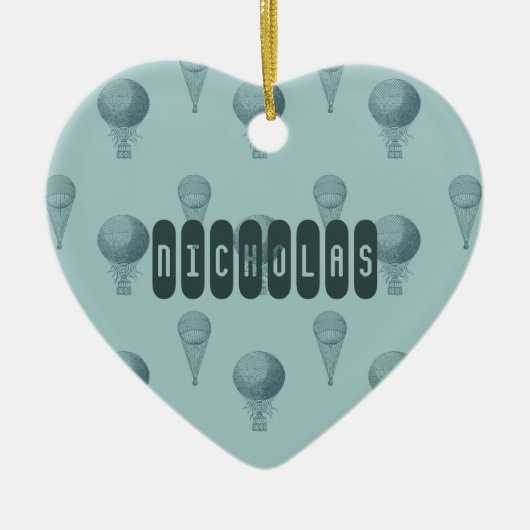 熱気球 セラミックオーナメント (正面)