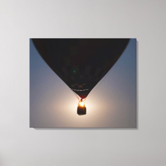 熱気球、バルーンフェスト、オラテ、カンザス、太陽 キャンバスプリント (正面)