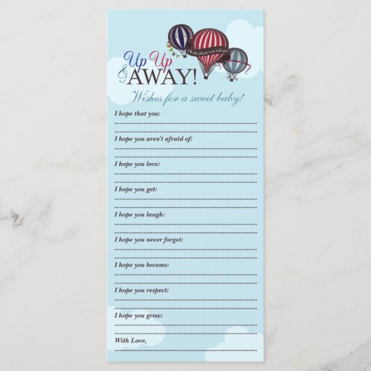 熱気球 – ベビーメモの希望 (正面)