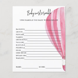 熱気球 – ベビーWordスクランブル