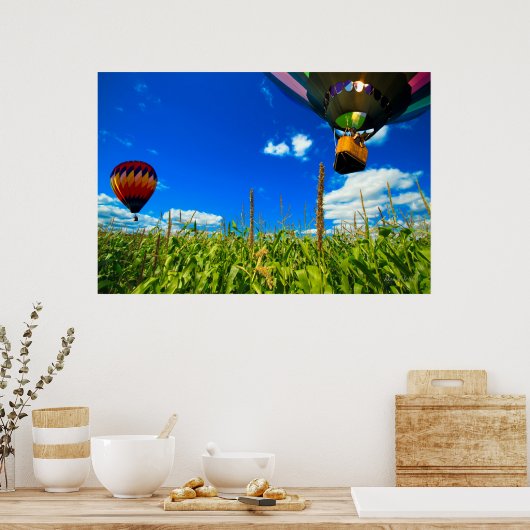 熱気球 ポスター (キッチン)