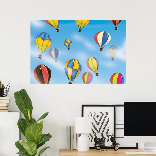 熱気球 ポスター (ホームオフィス)