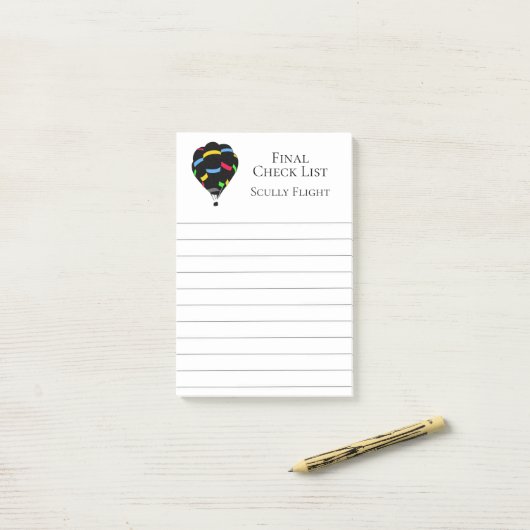 熱気球 ポストイット (デスク上)