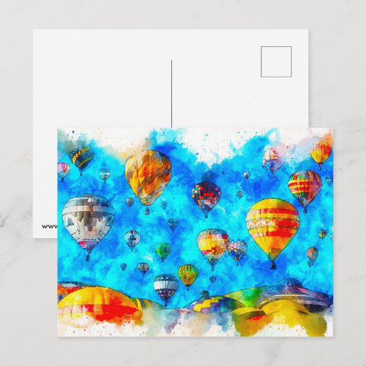 熱気球 ポストカード (正面/裏面)