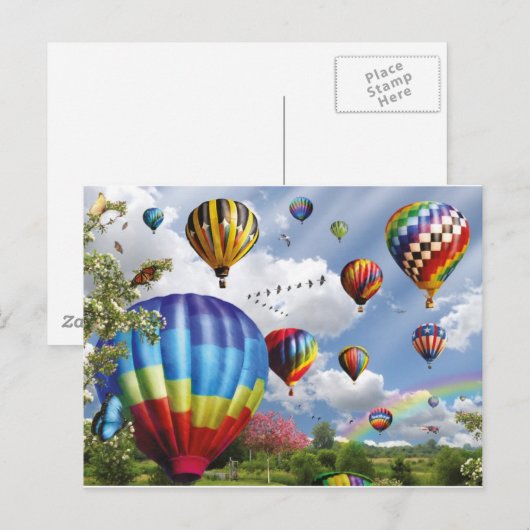 熱気球 ポストカード (正面/裏面)
