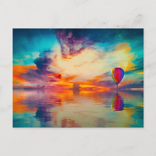 熱気球 ポストカード (正面)