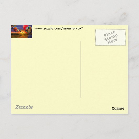 熱気球 ポストカード (裏面)