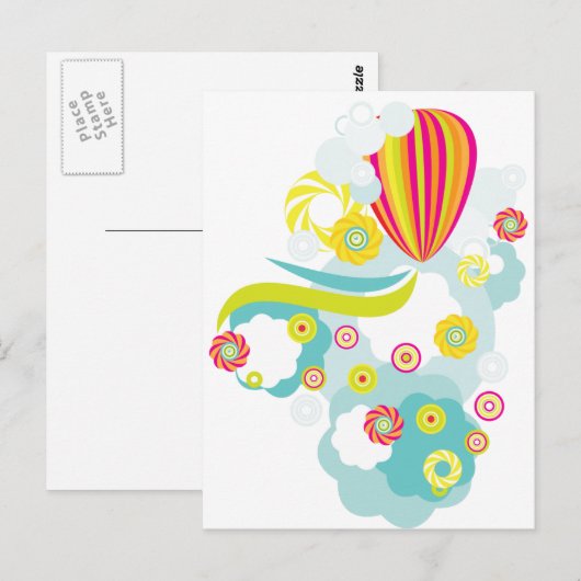 熱気球 ポストカード (正面/裏面)