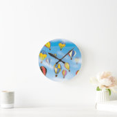 熱気球 ラウンド壁時計 (ホーム)