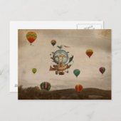 熱気球、ラ・ミネルブ1803旅行でスタイル ポストカード (正面/裏面)
