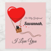 熱気球 ワインラベル (シングルラベル)