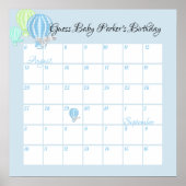 熱気球、推測ベビーの期日 ポスター (正面)