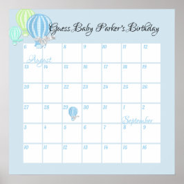 熱気球、推測ベビーの期日 ポスター