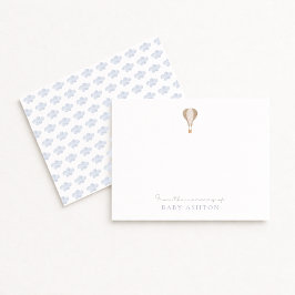 熱気球、男の子の子供部屋から感謝してい 招待状