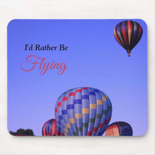 熱気球、私は望む飛んでいる マウスパッド (正面)