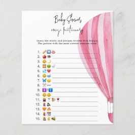 熱気球 – 絵文字写真ゲームベビーシャワー