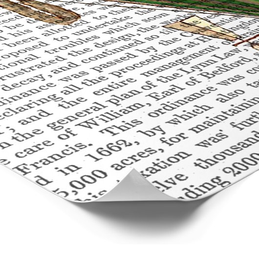 熱気球（緑） ポスター (角)