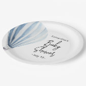 熱気球 – 赤ちゃんシャワー ペーパープレート (アングル)