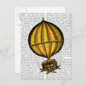 熱気球（黄色と赤） ポストカード (正面/裏面)