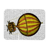 熱気球（黄色と赤） マグネット (横)