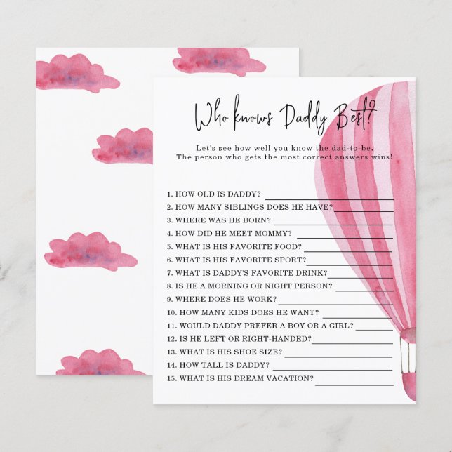 熱気球 – Game Who know DADDY 最高の (正面/裏面)