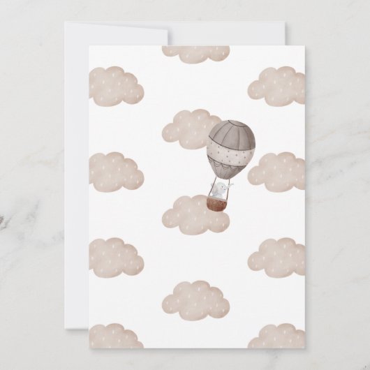 熱気球Mr. OneDerful Boy 1st誕生日 招待状 (裏面)