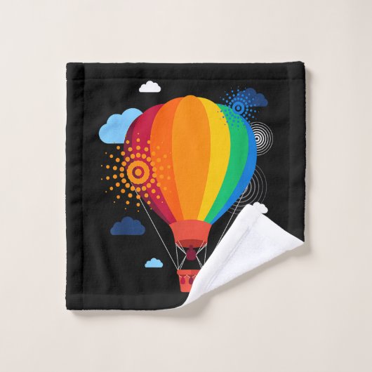 熱気球Tシャツ熱気球乗りフェスト ウォッシュタオル (ウォッシュタオル)