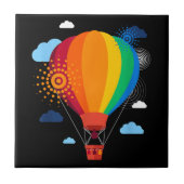 熱気球Tシャツ熱気球乗りフェスト タイル (正面)