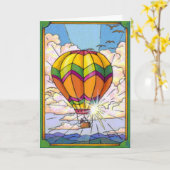 熱気芸術的球カスタマイズカード カード (黄色い花)