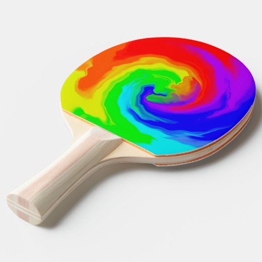 熱波鮮やか旋回抽象芸術 卓球ラケット (正面アングル)