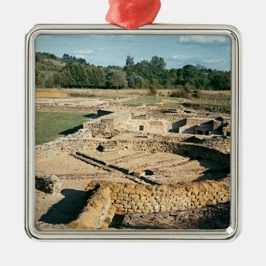 熱浴室の眺め メタルオーナメント (正面)