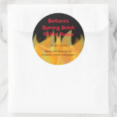 熱火をテーマにした食品ラベル ラウンドシール (バッグ)