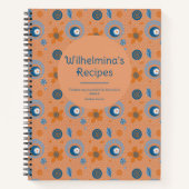 熱烈な夏の花柄 ノートブック (正面)