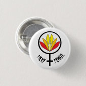 熱烈な女性 缶バッジ (正面&裏面)