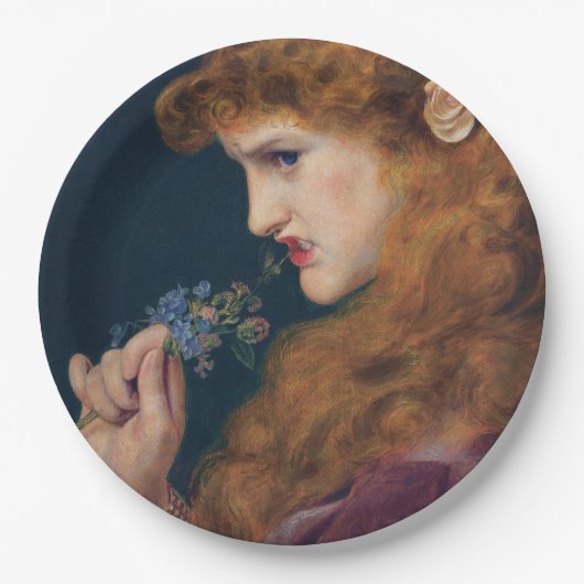 熱烈な赤毛女性（愛の影） （離婚） ペーパープレート (正面)