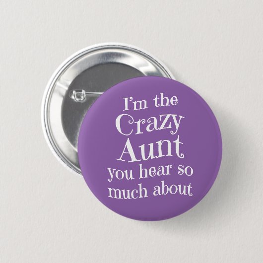 熱狂するおばさん – 家おもしろい族贈り物おもしろいユーモアギャグギフト 缶バッジ (正面&裏面)