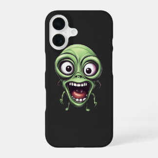 熱狂するおもしろいエイリアン iPhone 16ケース