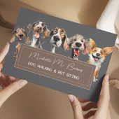 熱狂するおもしろい犬ウォーカーQRコードモダン チラシ