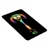 熱狂するおもしろい犬 マグネット (右側)