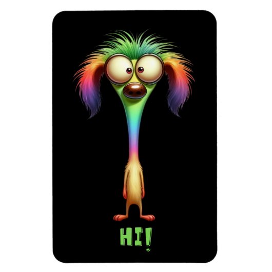 熱狂するおもしろい犬 マグネット (縦)