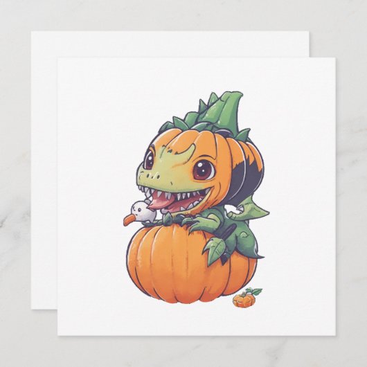 熱狂するかぼちゃを甘く食べする熱狂するかぼちゃ 招待状 (正面/裏面)