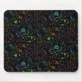 熱狂するでかわいい猫のカラフルな漫画パターンギフト マウスパッド (正面)