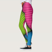 熱狂するで抽象的なファンキー レギンス (左)